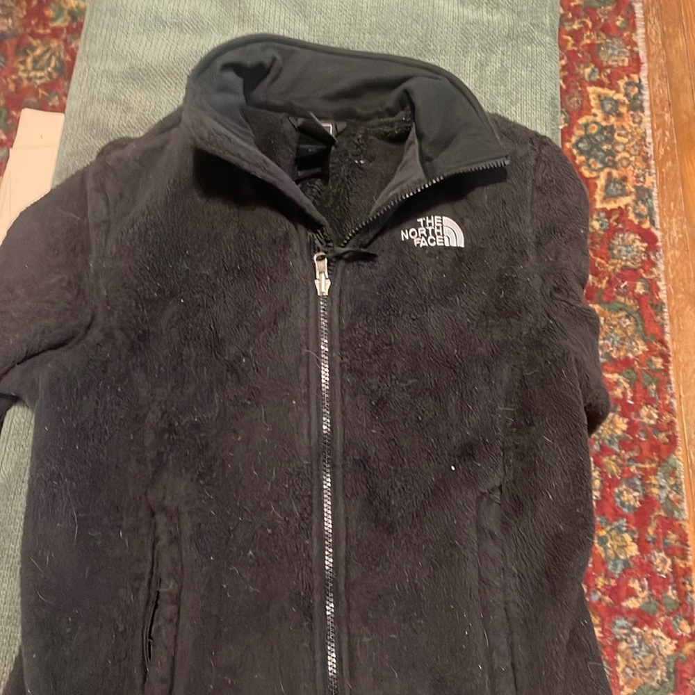 The North Face Small Black Jacket Used, holes in pocket